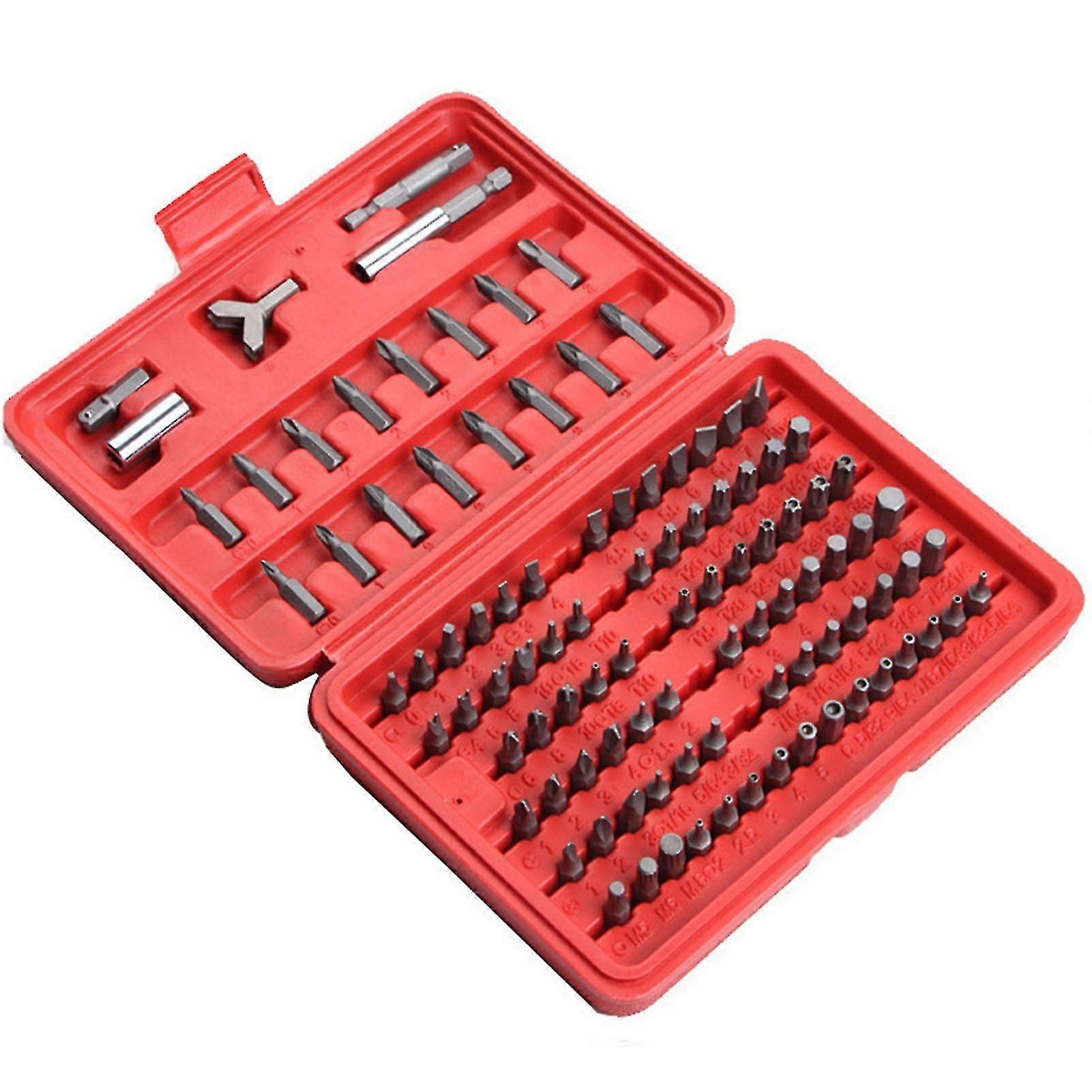 100pcs Screwdriver Bits Kit Tamperproof Chrome Vanadium Steel Screwdriver Head