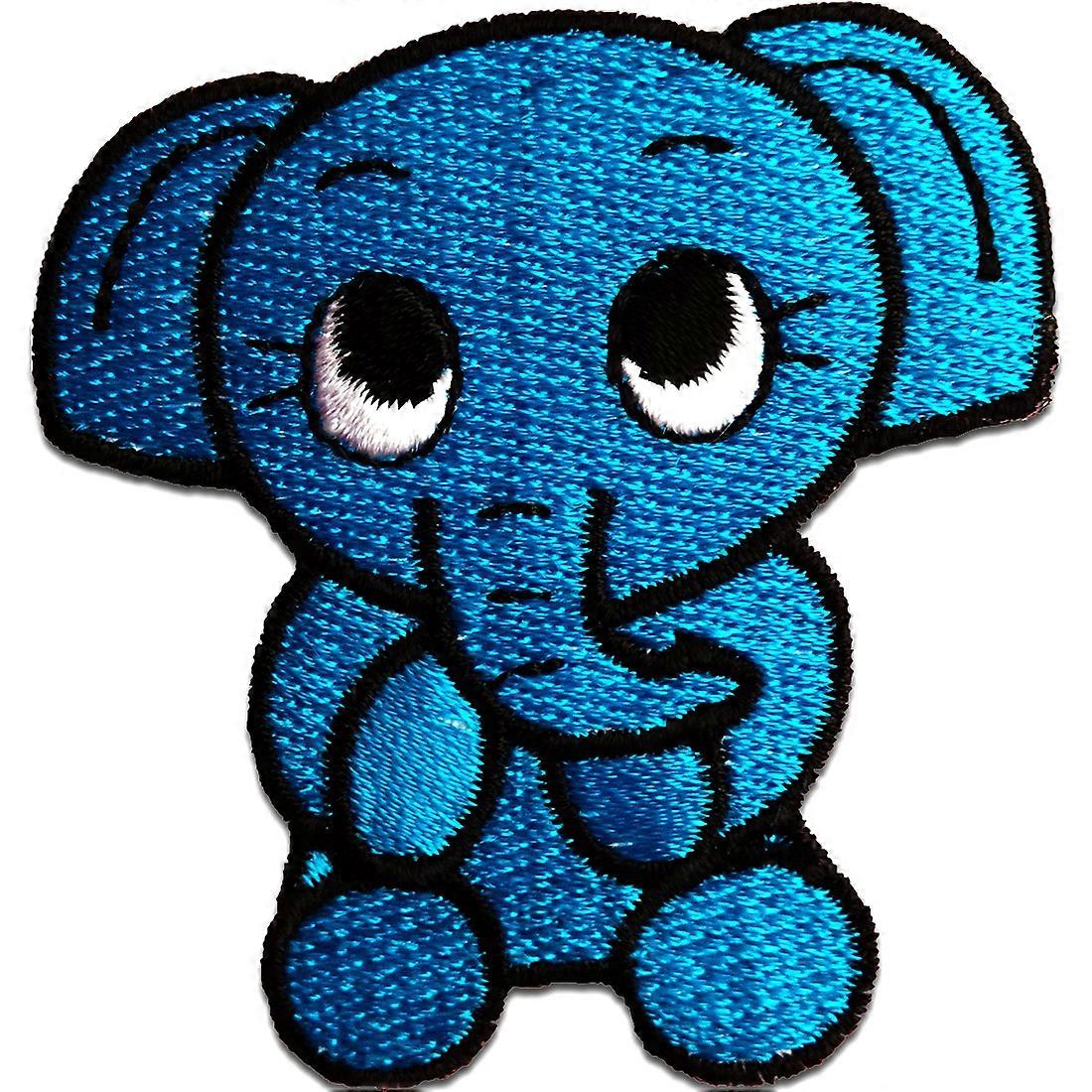 Patch / Iron-on Patch - Elephant Animal - Multiple Colors Selectable - 5.9 x 6.3 cm - Patch