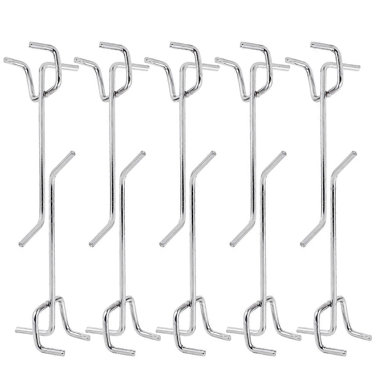 Silver Shelf Hook Triangular Hole Board Hook for Wall Hanging 50Pcs