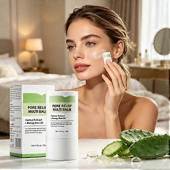 Cactus Pore Minimizer Balm Stick, Cooling Formula for Enlarged Pores, Non-Greasy Pore Relief for All Skin Types