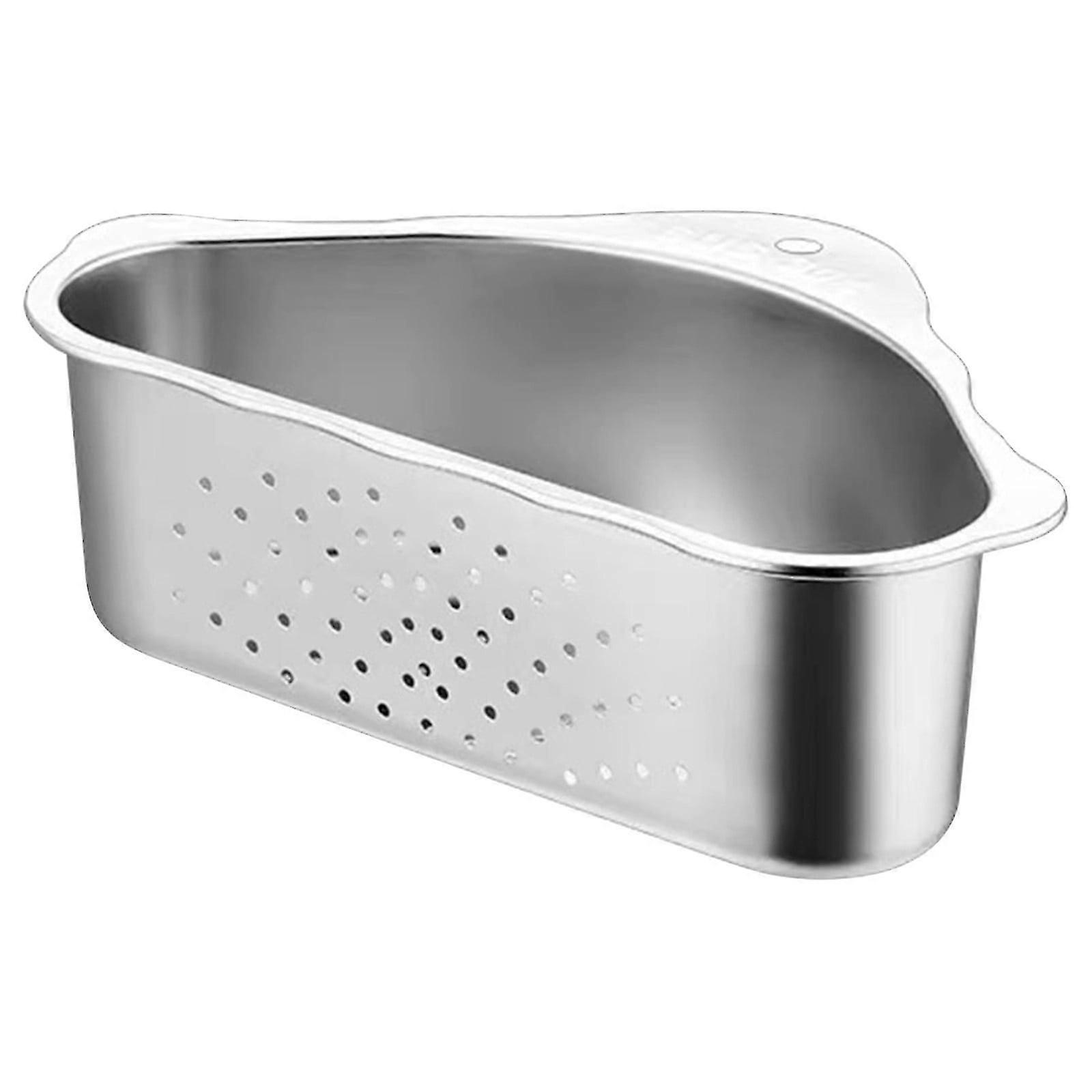 Stainless Steel Triangular Sink Drainer Basket | Kitchen Filter Storage Rack