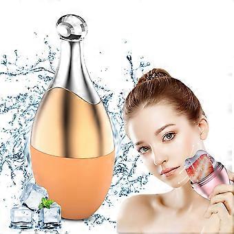 Eisroller für Gesicht und Hals mit Gua Sha, kühlender Wirkung und ergonomischem Griff, Orange Edition