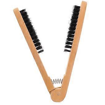 Haarstijlkam met everzwijnborstels voor styling en gladmaken, geen stroom nodig, anti-verbrandingsontwerp.