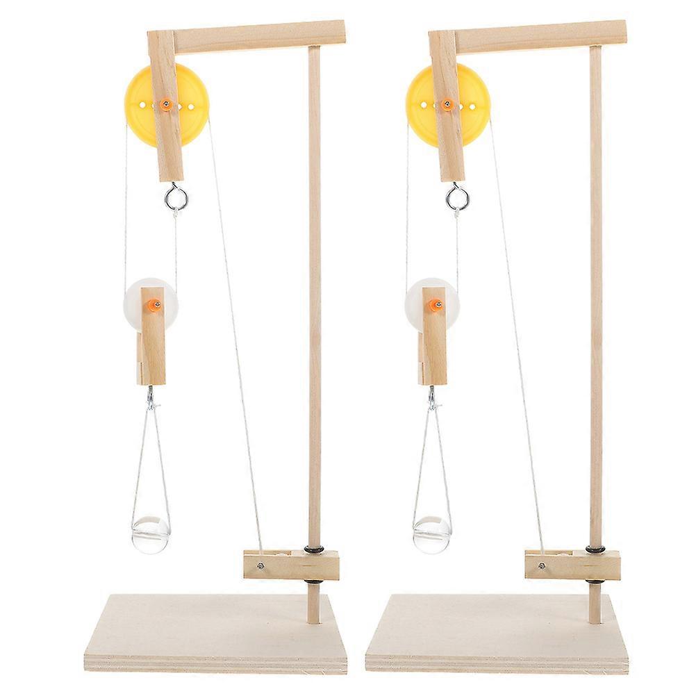 2 Sets Physics Kit Pulley Model Kit Physics Learning Tool Experiment Pulley Block