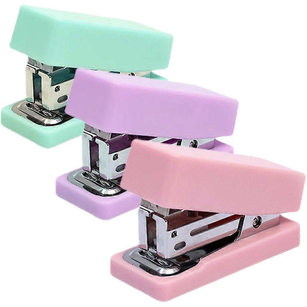 Handheld Stapler 3Pcs Metal Staplers for Stapling Use Study Supplies