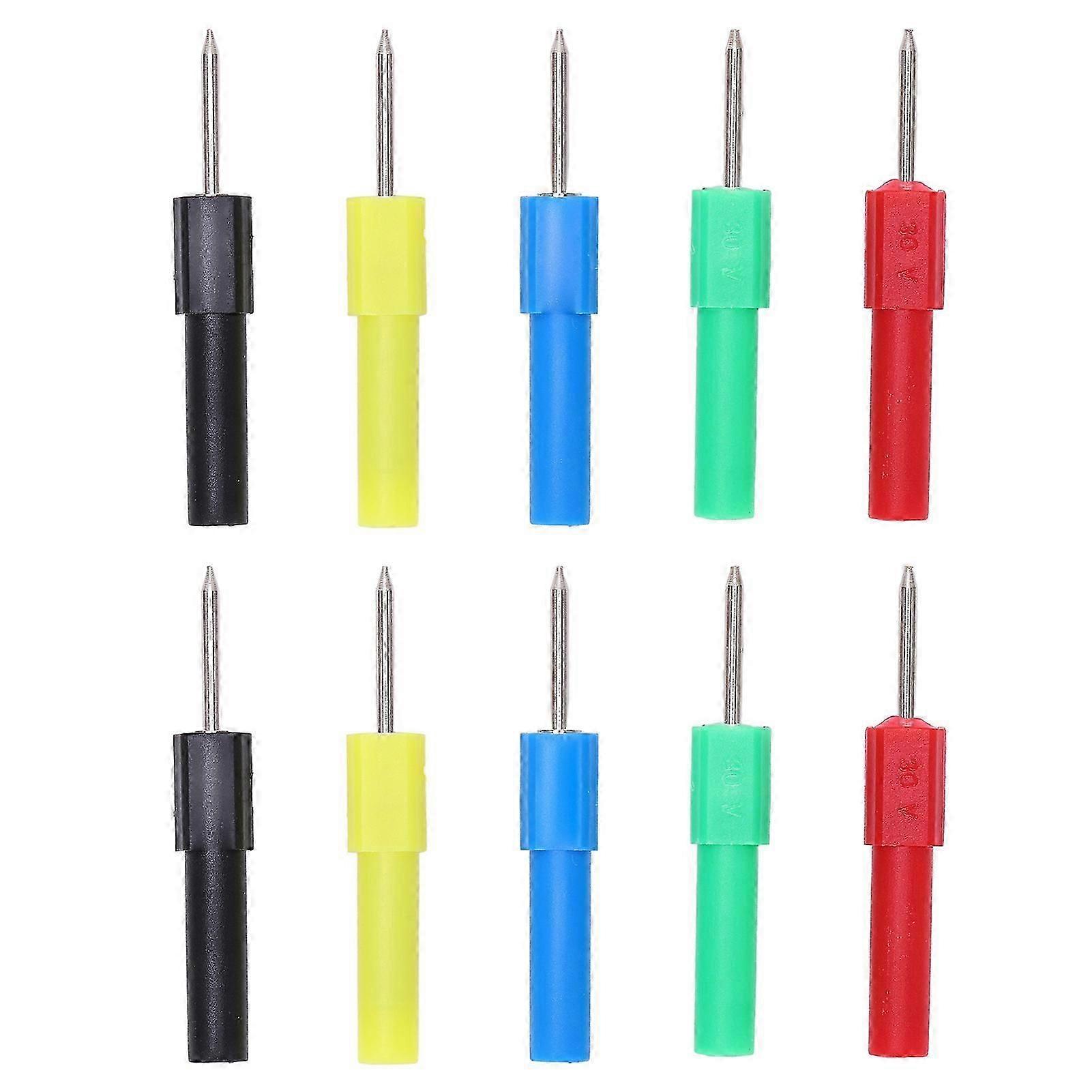 2 Sets J.20013 Multimeter Testing Probes 4mm Safety Socket 5 Colors Maintenance Tools