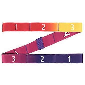 Fitness Exercise Resistance Band Yoga Stretch Strap Multi-loop Yoga Pull Strap Belt for Dance Pilates and Gymnastics  Gradient Color 26-27