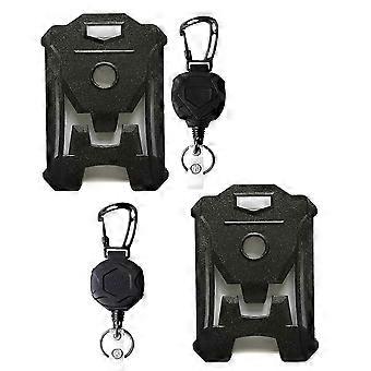 2 Pack intrekbare badgehouder, zware badge reel sleutelhanger