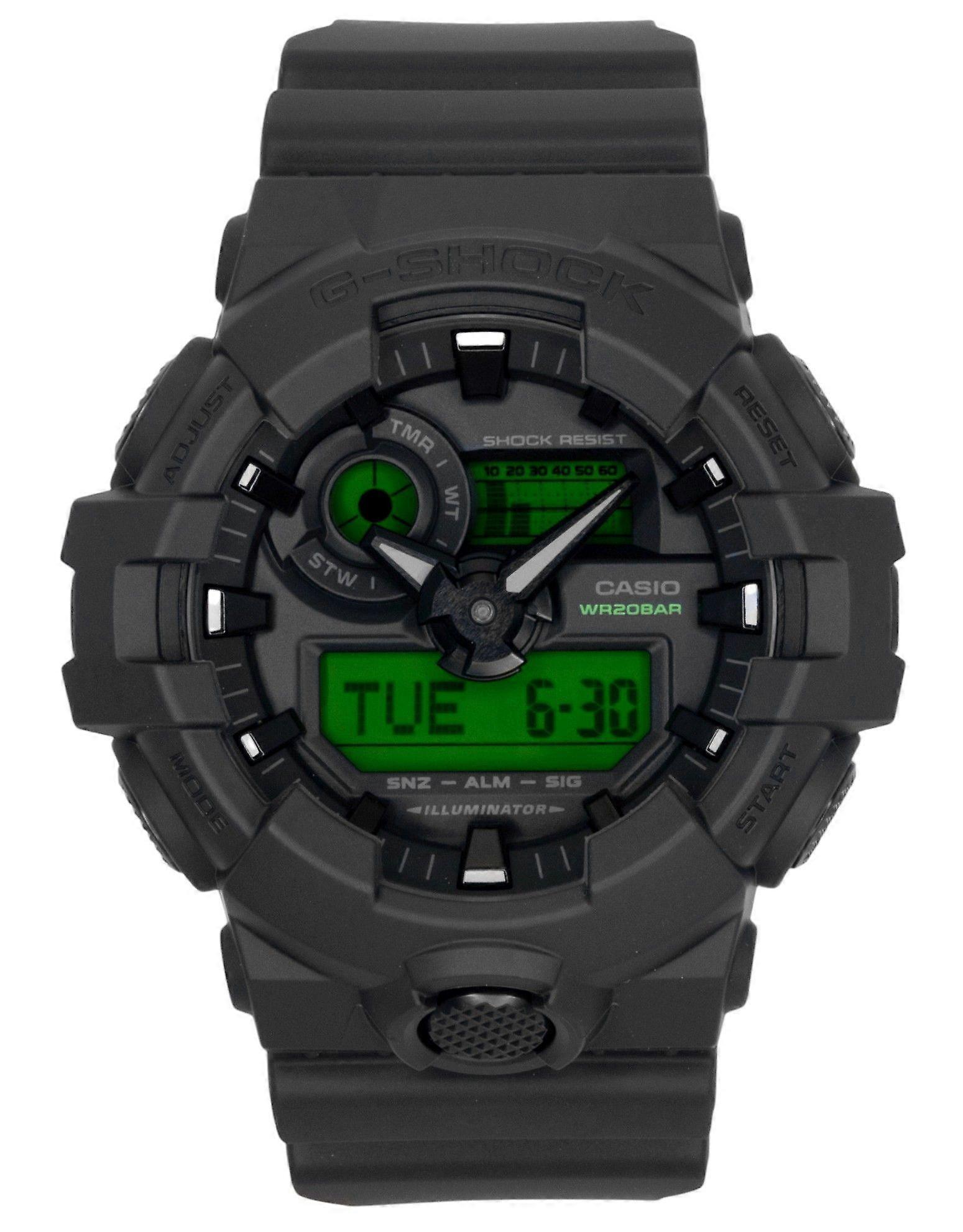 Casio G-Shock Analog Digital Black Dial Resin Quartz GA-700BEG-1A 200M Men's Watch