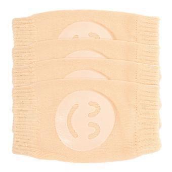 Dance Socks Cotton Dancing Shoe Socks for Protection 2Pairs Beige Color