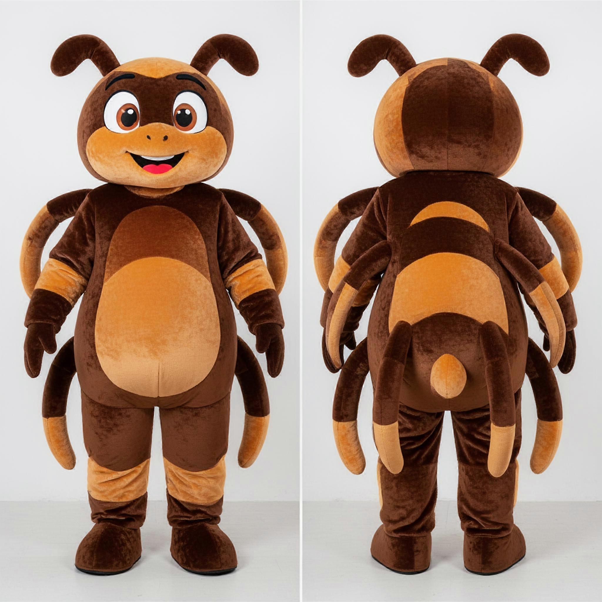 MASTICOT Deep Brown Fuzzy Spider Mascot