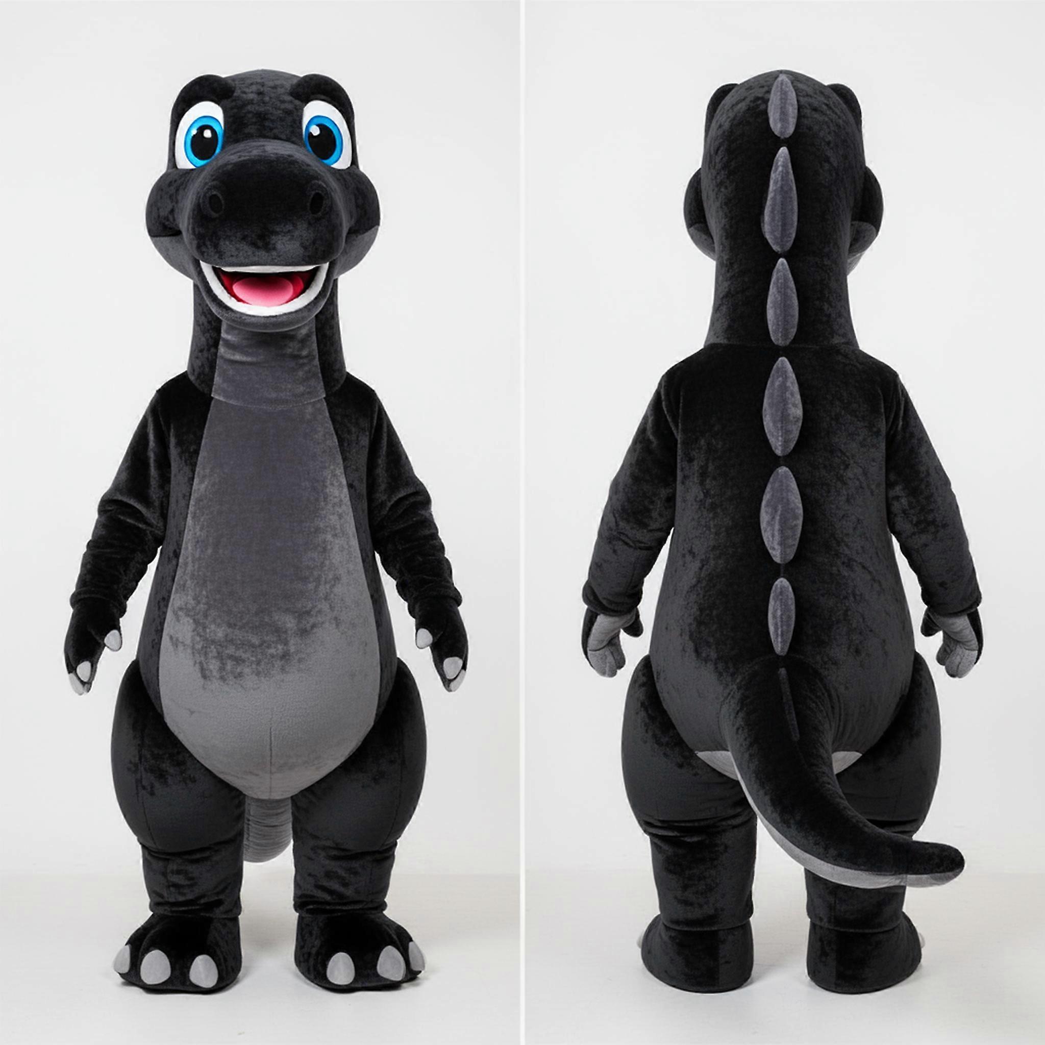 MASTICOT Charcoal Fleece Broad Shouldered Brachiosaurus Mascot