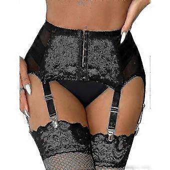 Porte-jarretelles en dentelle ajustable pour femme grande taille