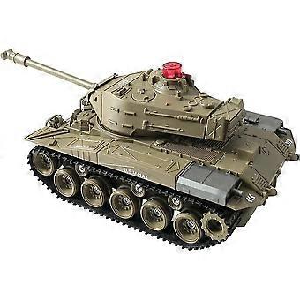Fjernbetjening Army Tank Toy til drenge, 1/30 skala tank model, programmerbare rc tanke voksne med realistiske lyde, panter tank legetøj, rc militær alle terræn