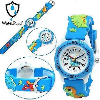 EIMELI Kinderuhr, wasserdichte digitale/analoge Kinderuhr mit 3D-Dinosaurier-Silikonarmband für Jungen und Mädchen von 1-7 Jahren
