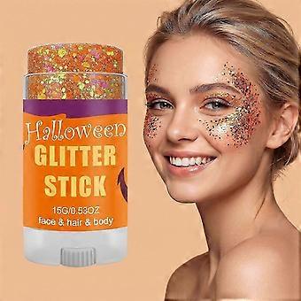 Halloween Glitter Stick Naturligt Skimmer för Ansikte och Kropp, Orange