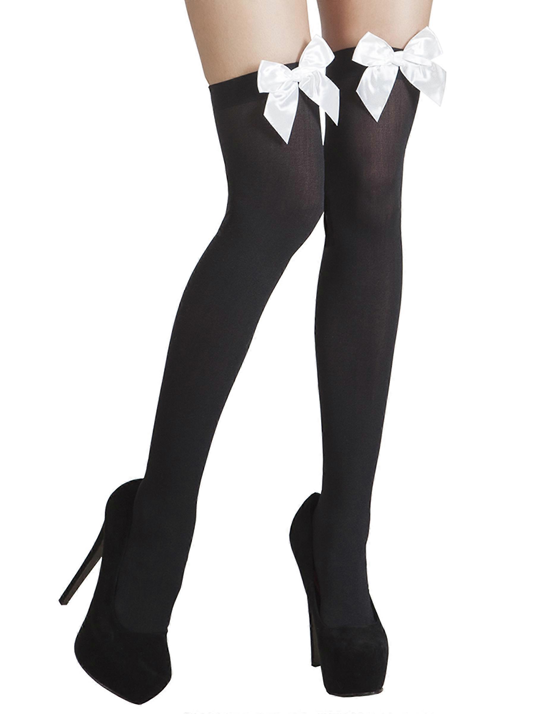 Michelle white/black stockings