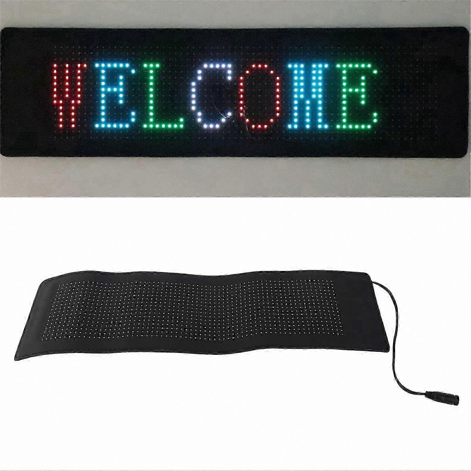 Bright USB-Powered LED Sign with Bluetooth App Control for Custom Text, Patterns, and Animations