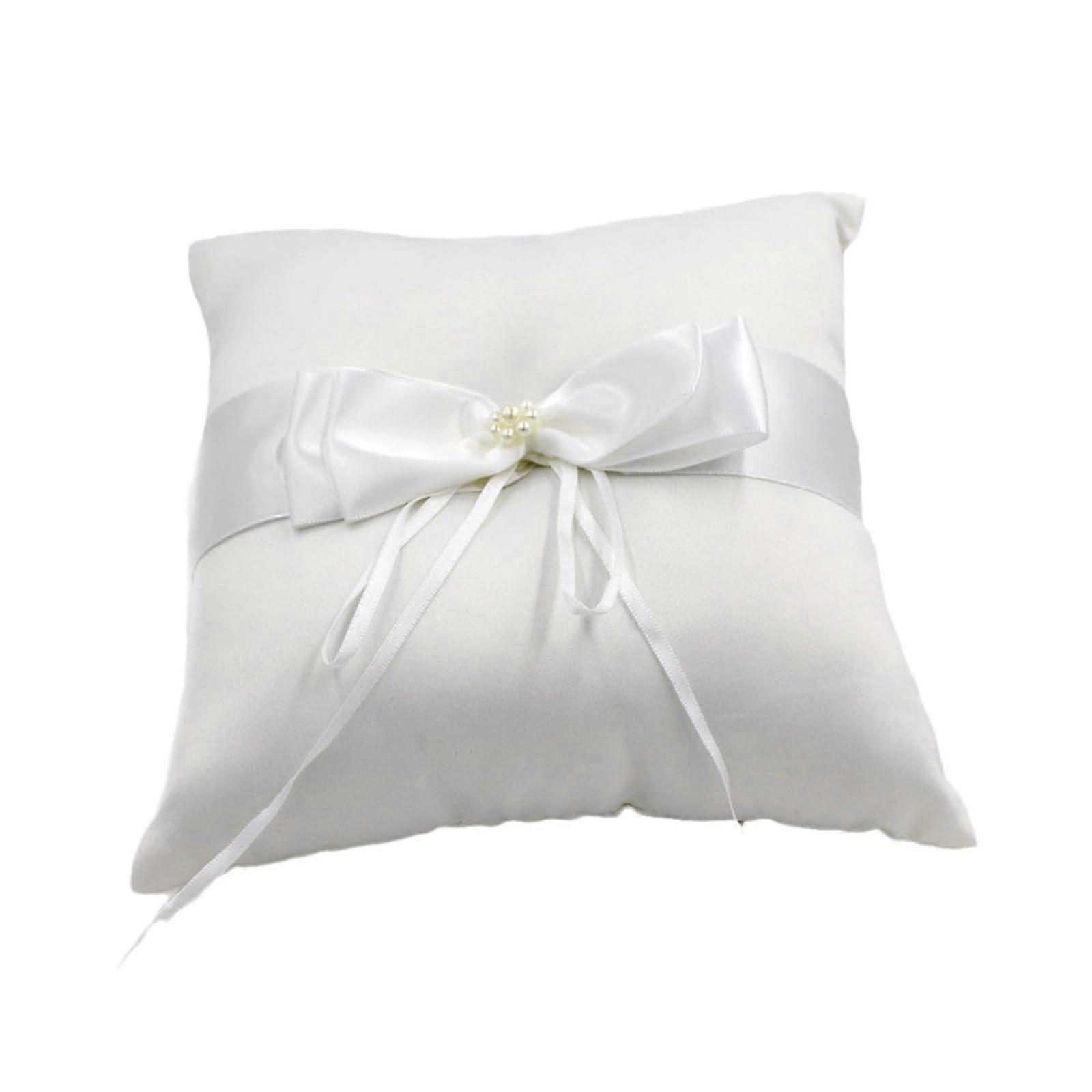 Classic Bow Pearl Ring Bearer Cushion