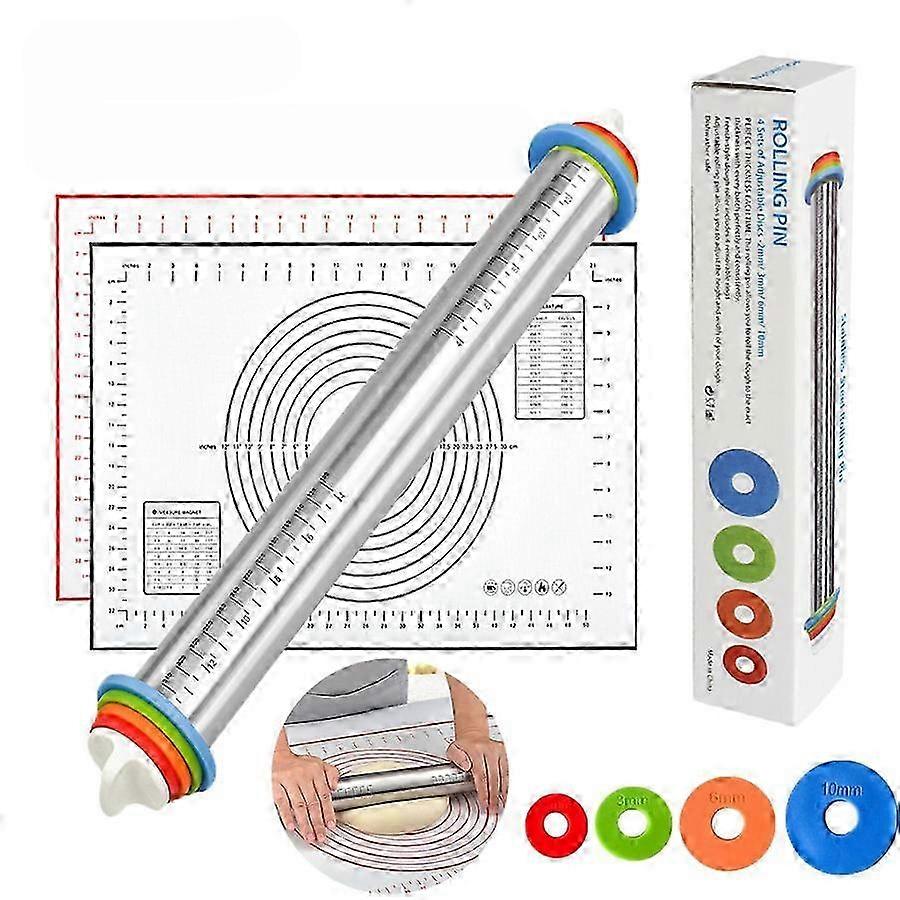 Stainless Steel Dough Rolling & Measuring Set