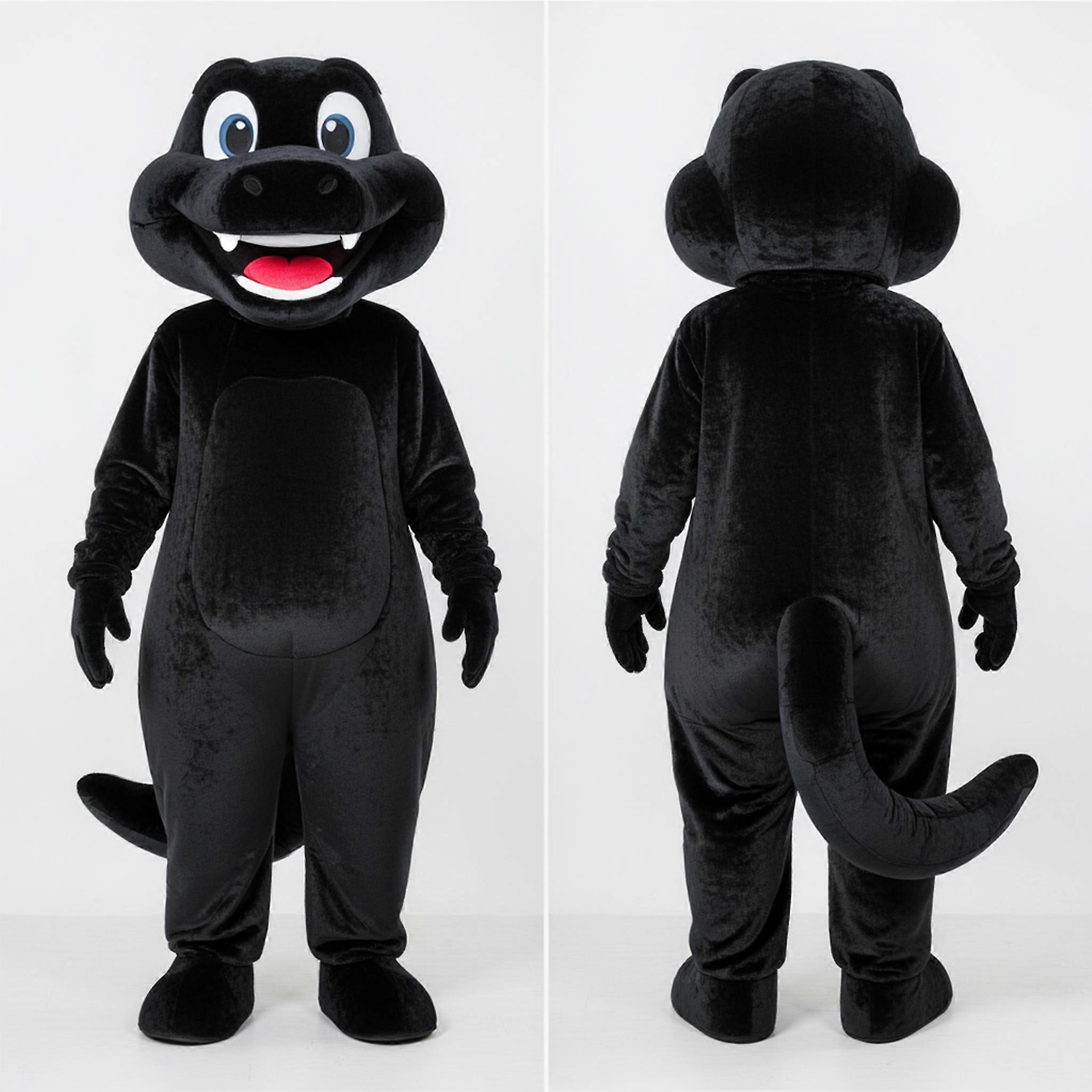 MASTICOT Midnight Black Velvety Python Mascot