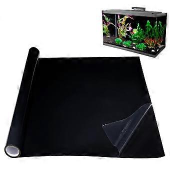 Aquarium Wallpaper Static Cling Black Fish Tank Poster Decorations Seamless Aquarium Backdrop for
