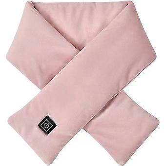 Beheizter Schal mit 3 Heizstufen, schnelles Aufheizen, rosa