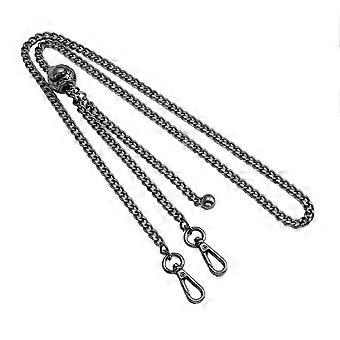 Bag Chain Strap Replacement 140cm Adjustable Crossbody Iron Chain Gun Color Shoulder Strap for Handbag