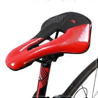 Bike Saddle Steel Rails Mountain Bicycle Seat Soft PU Leather Road MTB Bike Saddle Hollow Breathable Bike Saddle Bike Accessories Riding Equipment