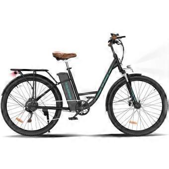COLORWAY elektrische fiets e-bike 28 inch - 250W motor - 36V 15Ah accu - 7 versnellingen - LCD-scherm - zwart
