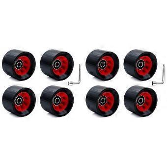 4Pcs Roller Skate Wheels 95A with Bearings 58x39mm PU with 1 Wrench-SHZNV