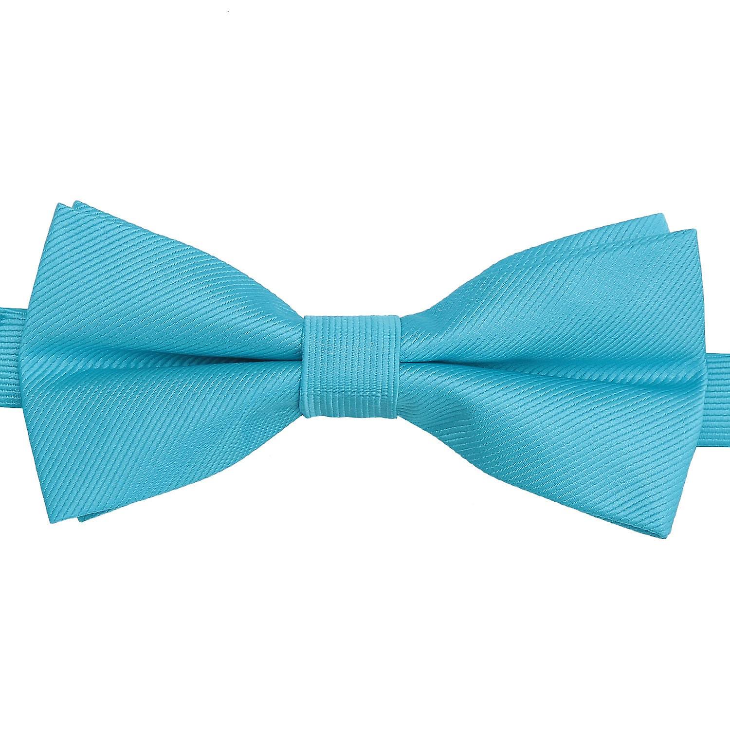 Robin's Egg Blue Plain Twill Pre-Tied Bow Tie