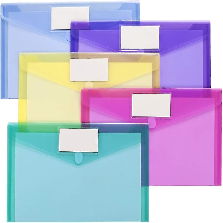 10 Pack Plastic Envelope Poly Envelope, Clear Document Folder Plastic Folder A4 Size