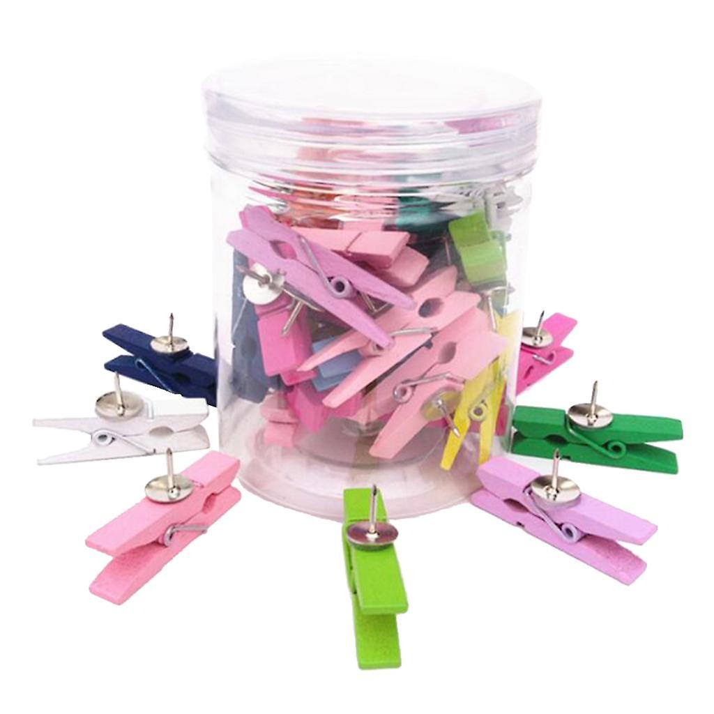 Multicolor Wooden Clips 100 Pieces