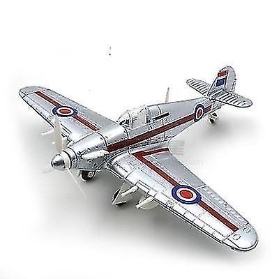 Hurricane Silver 4d Diy Fighter Assemble Blocks Building Military Airplane