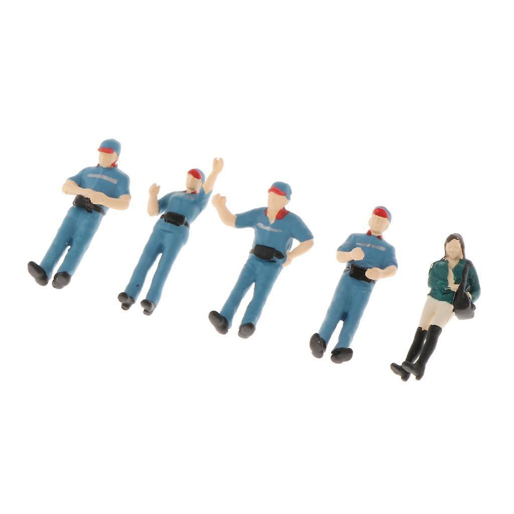 1Set 1/64 Model People Repairman Character Doll Accessory Table Decoration Blue