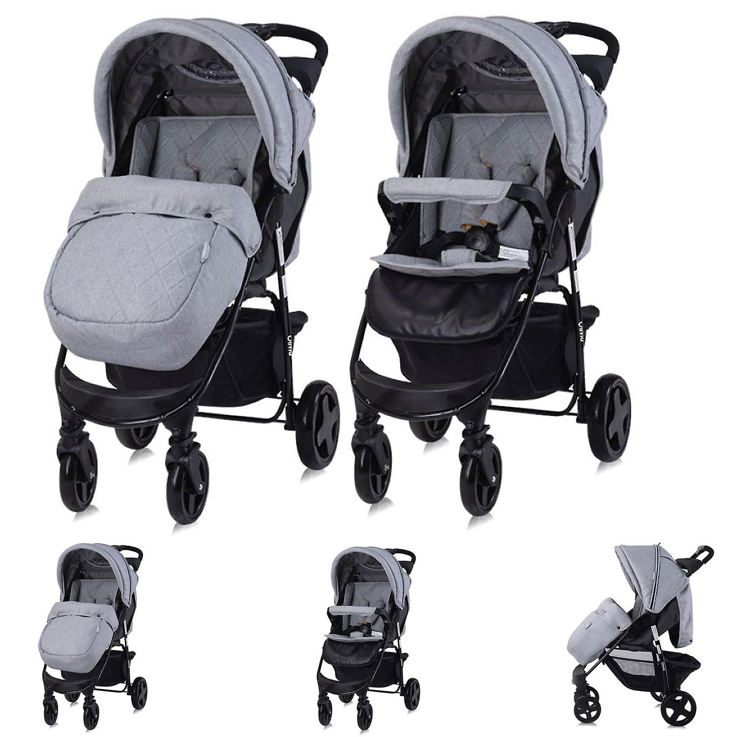 Lorelli barnvagn buggy Olivia, tillbehörslåda, fotskydd, justerbar, korg