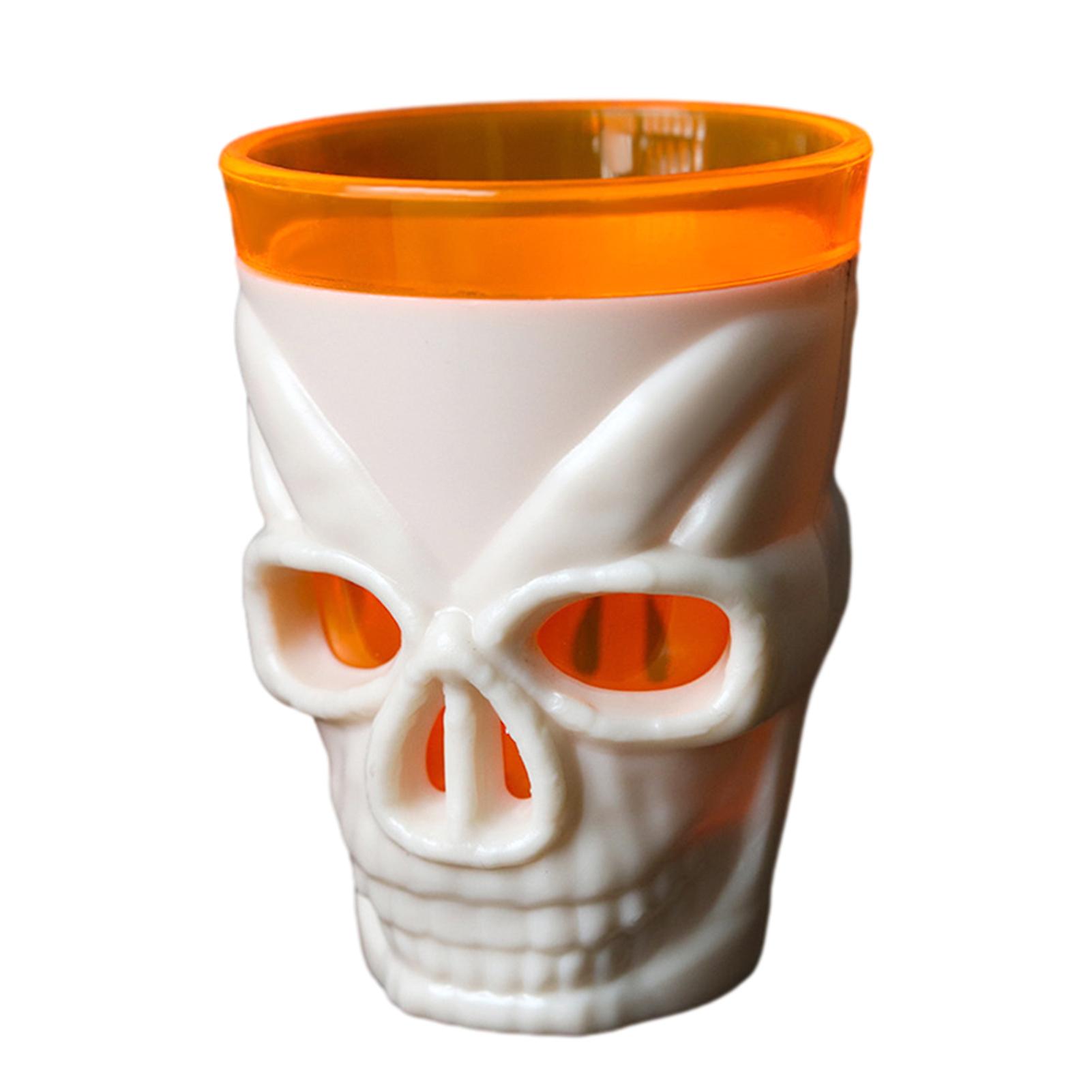 Halloween LED Skull Head Glowing Wine Cup Stylish Decorative Ornament Props Gift for Birthday