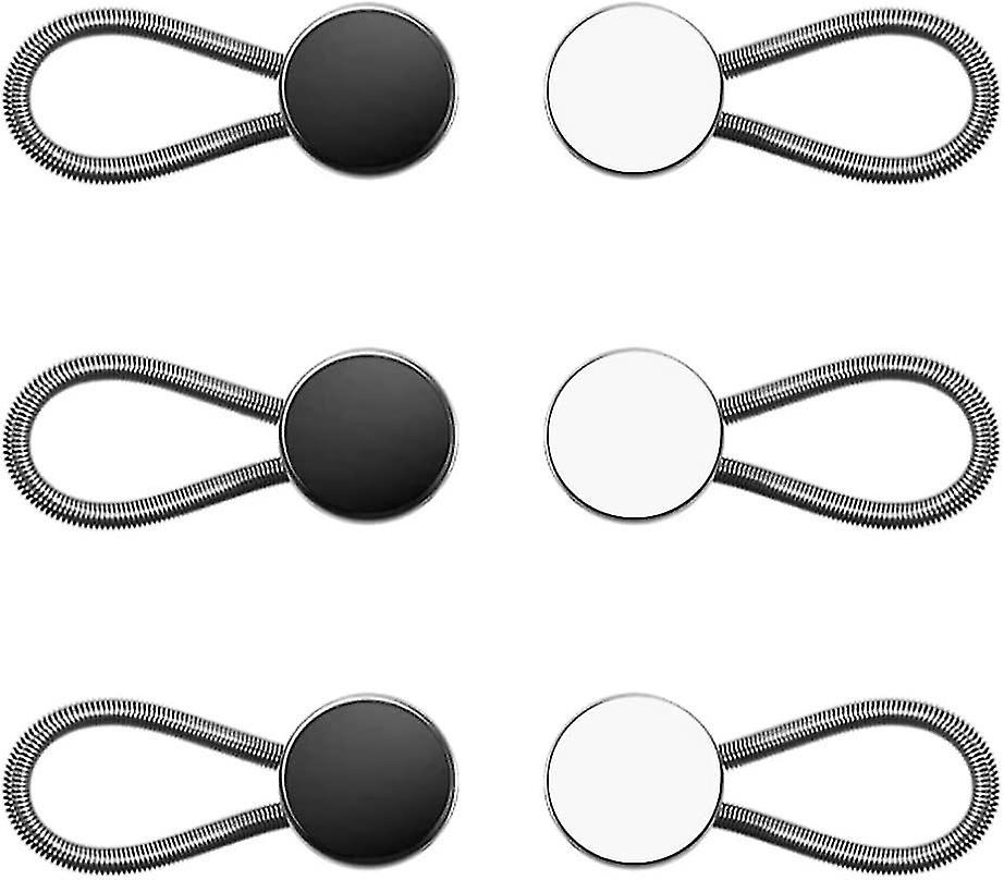 6 Pieces Lmell Collar Extenders Buttons, Elastic Metal Button Extender Neck Gift