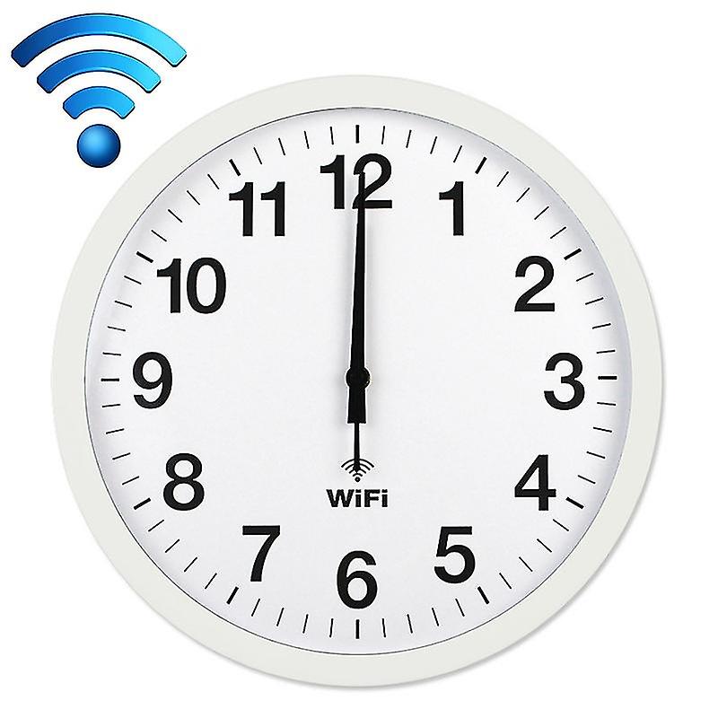 Horloge murale Wifi de synchronisation automatique de l’heure, taille: 12 pouces