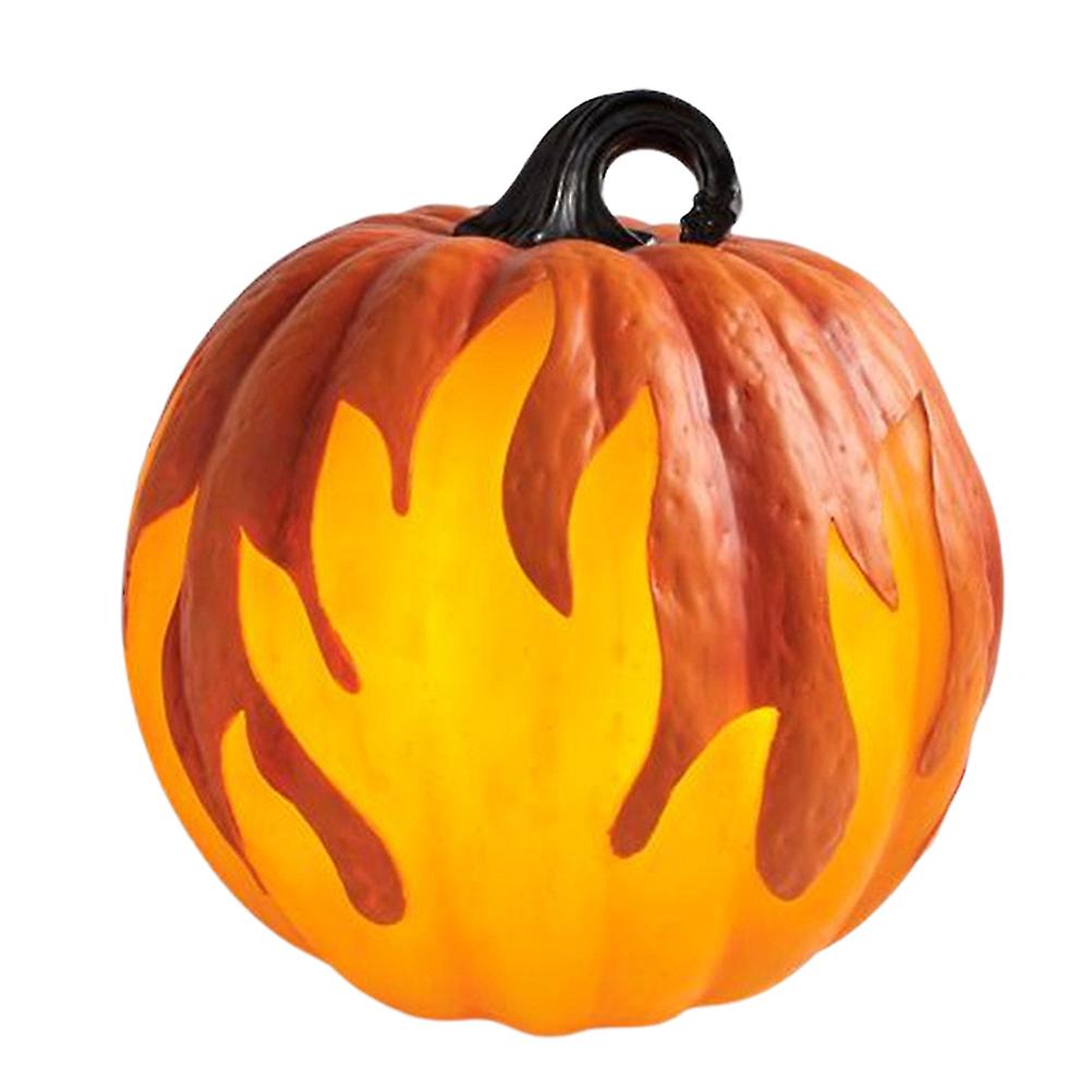 Battery-Powered Jack O'Lantern with Flame Light for Halloween Decor
