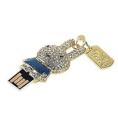 Computer Accessory Sets Rabbit Shaped Diamond Jewelry Usb Flash Disk 8gb Blue