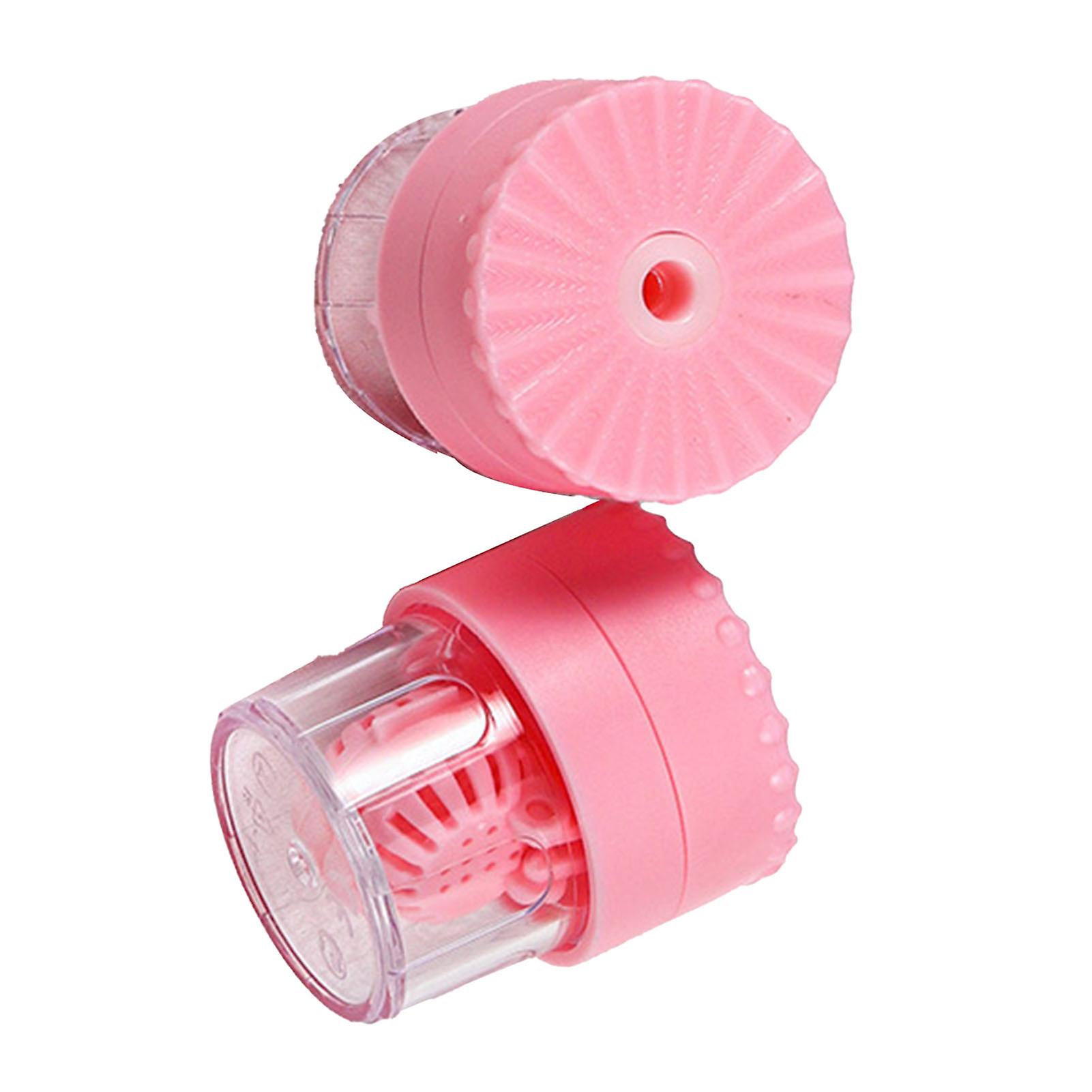 隐形眼镜清洗器手持旋转脱蛋白便携式手动隐形眼镜清洁仪粉色