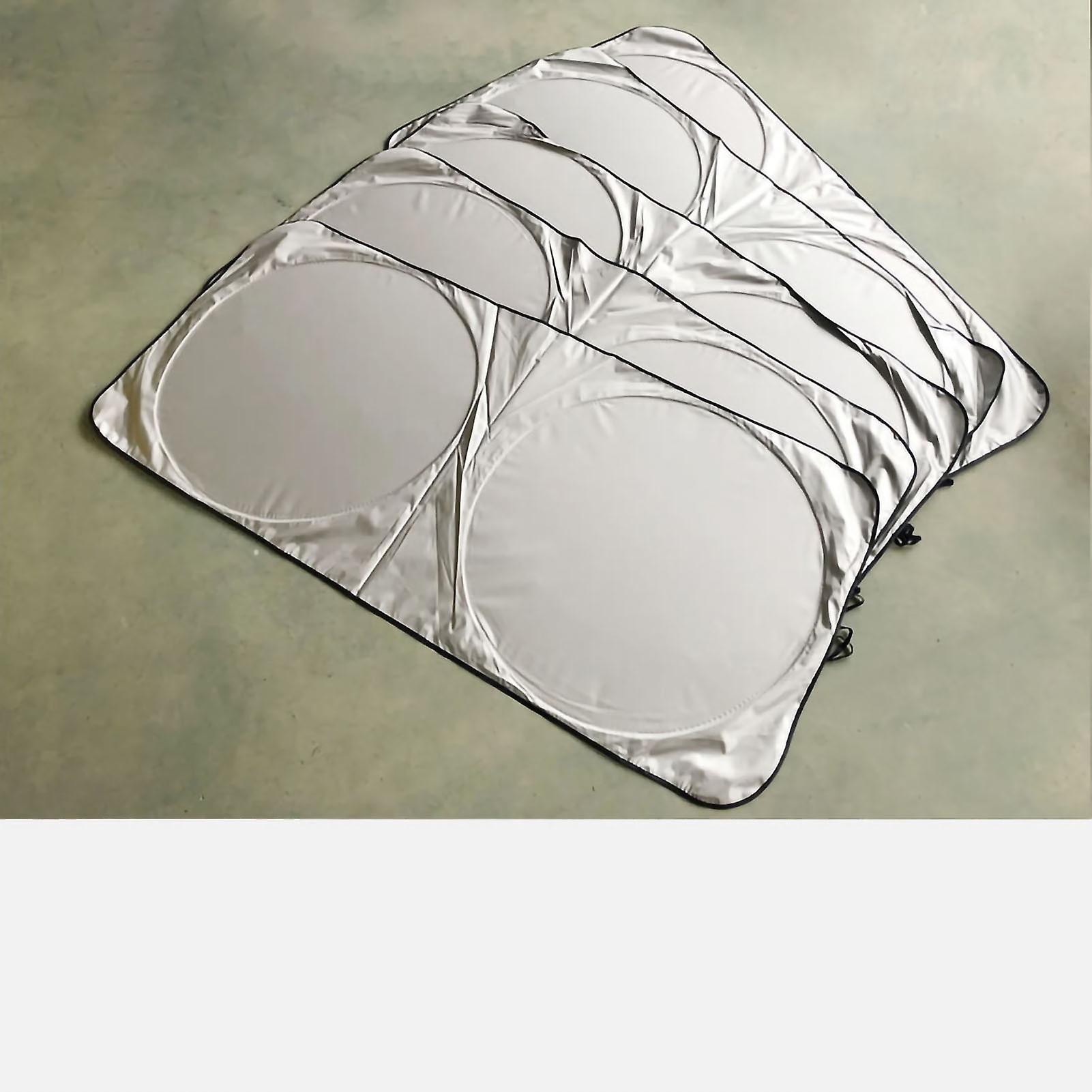 Car Windshield Sun Shade Silver Cloth Complete Coverage Sun Visor Block for Universal Car