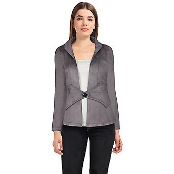 Chic Star Suede Jacket In Gray
