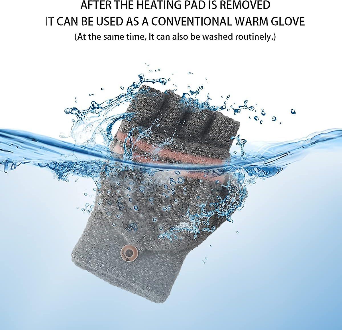 Versatile Winter USB Heated Gloves With Foldable Fingertips