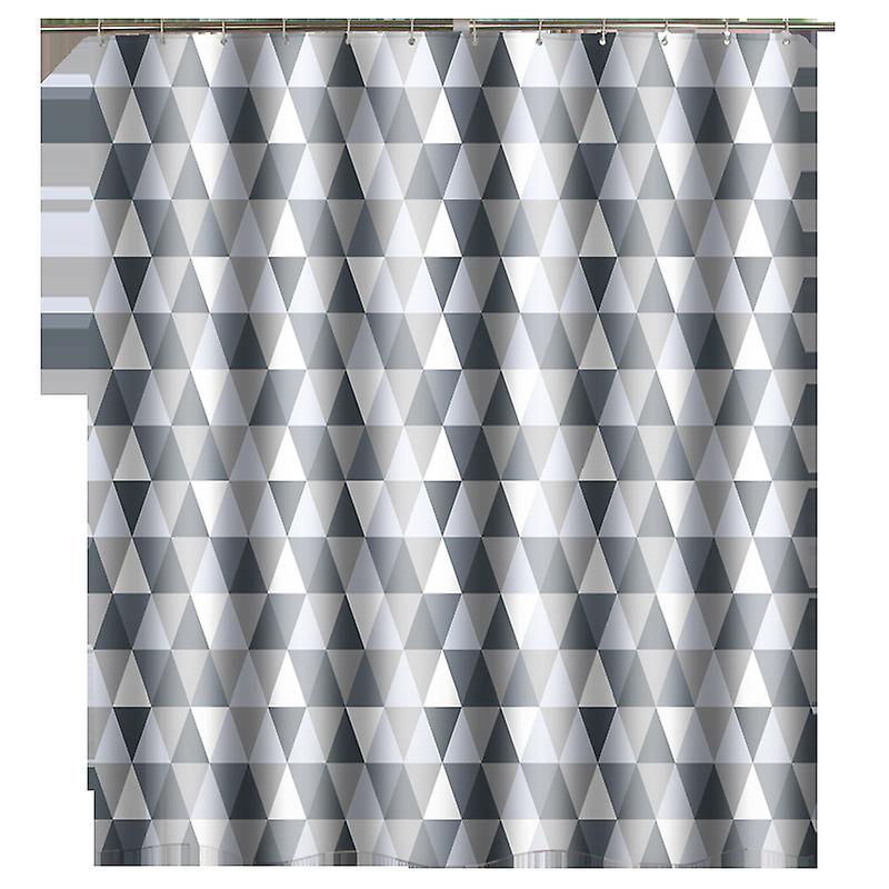 Shower Curtain, Bath Curtain for Bathroom, Triangle Pattern