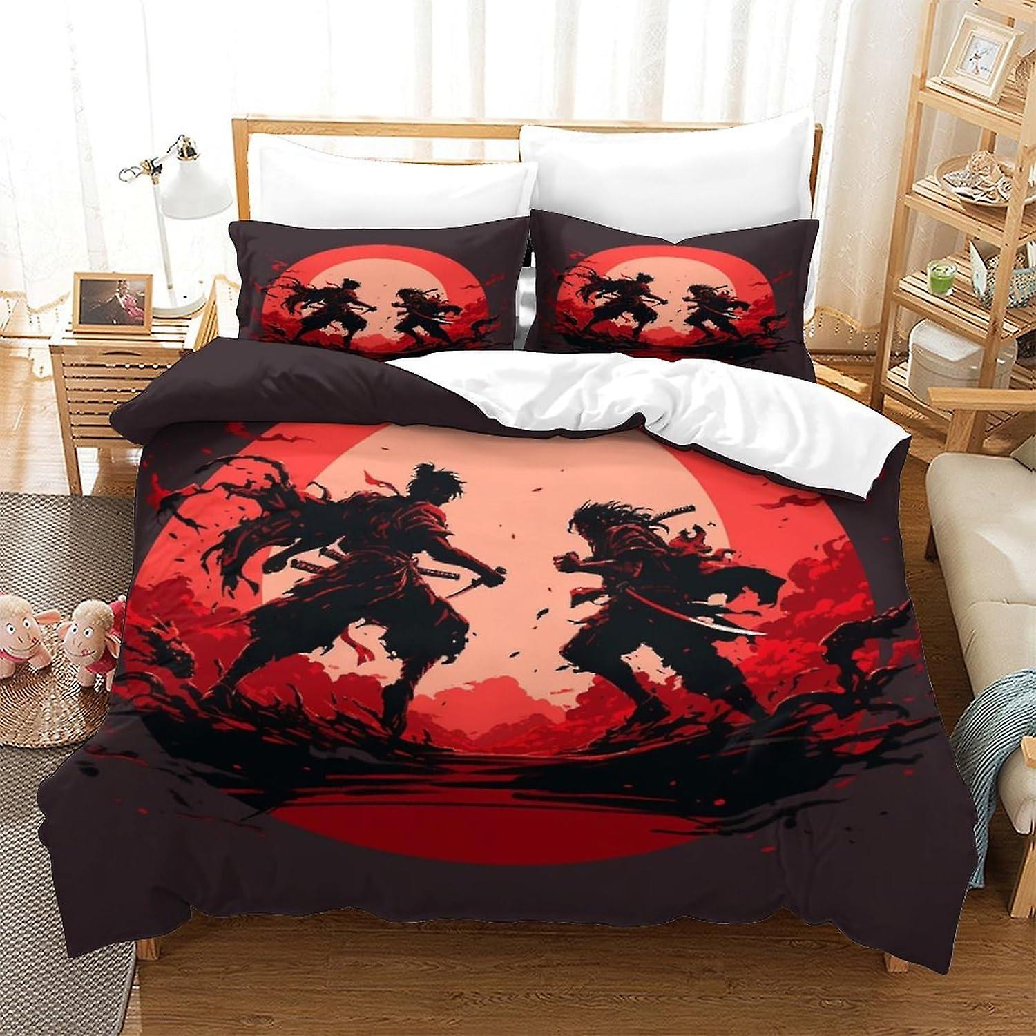 Wushu Karate sengetøj sæt 3D anime dynebetræk sæt, blød 100% mikrofiber sengesæt 3stk, print enkelt dobbelt King size mikrofiber dynebetræk sæt med Pi