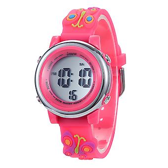 Veeki LED Kids Watch 3D Cartoon Toddler Wrist Digital Watch Waterproof 7 Color Lights with Alarm Stopwatch for 3-10 Year Boys Girls Little Child(Butte