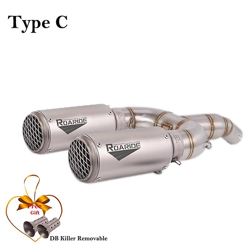 Motorrad Auspuff Flucht für cfmoto papio 125 XO-1 XO-2 xo baboon 2023 2024 Link Pipe 2 Schall dämpfer links & rechts db Killer Carbon